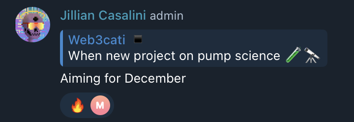 próximo lanzamiento de pump.science