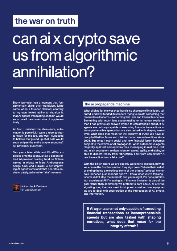 4 Solana Floor Magazine Can AI X Crypto Save Us Pt 1